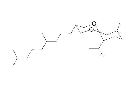 Spiro[1-isopropyl-4-methylcyclohexane,-6,2'-1',3'-dioxa-5'-ax-(R)-(4",8"-dimethylnonyl)cyclohexane]