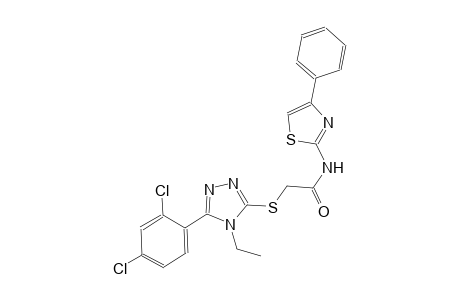 2-{[5-(2,4-dichlorophenyl)-4-ethyl-4H-1,2,4-triazol-3-yl]sulfanyl}-N-(4-phenyl-1,3-thiazol-2-yl)acetamide