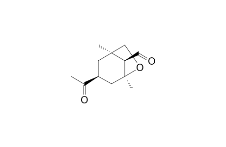 (1R*,3S*,5S*,8R*)-3-acetyl-1,5-dimethyl-6-oxabicyclo[3.2.1]octane-8-carbaldehyde