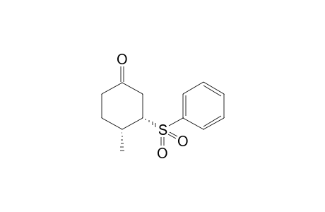 cis-4-methyl-3-(phenylsulfonyl)-cyclohexan-1-one