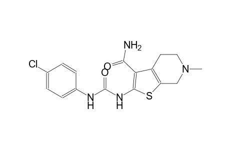 2-[(4-chlorophenyl)carbamoylamino]-6-methyl-5,7-dihydro-4H-thieno[2,3-c]pyridine-3-carboxamide