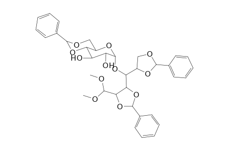 4-O-(4,6-O-Benzylidene-.alpha.,D-glucopyranosyl)-2,3:4,5-di-O-benzylidenealdehyde-D-glucose dimethyl acetal