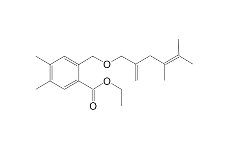 Ethyl 2-((4,5-dimethyl-2-methylenehex-4-enyloxy)methyl)-4,5-dimethylbenzoate