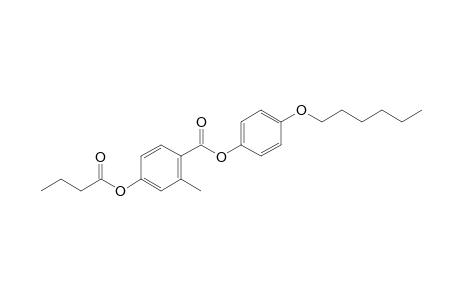 4,2-cresotic acid, p-(hexyloxy)phenyl ester, butyrate