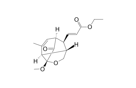 Ethyl (E)-3-{(1R*,2S*,3S*,6R*,7R*)-6-Methoxy-8-methyl-10-oxo-5-oxatricyclo[4.3.1.0(3,7)]dec-8-en-2-yl}-2-propenoate