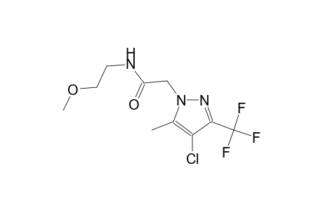 2-[4-chloro-5-methyl-3-(trifluoromethyl)-1H-pyrazol-1-yl]-N-(2-methoxyethyl)acetamide