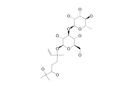 LIPEDOSIDE-B-IV;3-(6,7-DIHYDROXY-3,7-DIMETHYLOCT-1-ENYL)-(3-O-ALPHA-L-RHAMNOPYRANOSYL)-BETA-D-GLUCOPYRANOSIDE