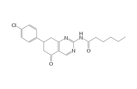 N-[7-(4-chlorophenyl)-5-oxo-5,6,7,8-tetrahydro-2-quinazolinyl]hexanamide