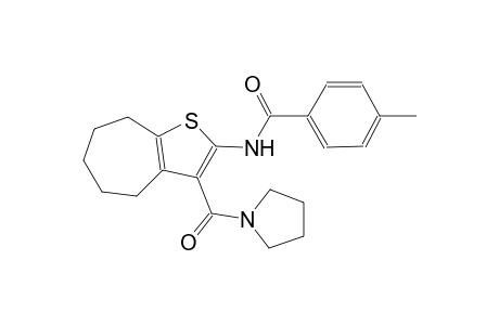 benzamide, 4-methyl-N-[5,6,7,8-tetrahydro-3-(1-pyrrolidinylcarbonyl)-4H-cyclohepta[b]thien-2-yl]-