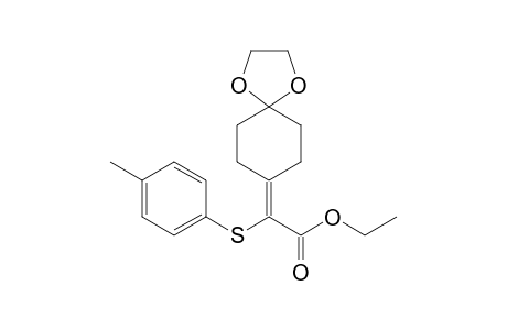 (1,4-Dioxaspiro[4.5]dec-8-ylidene)-(p-tolylsulfanyl)acetic acid ethyl ester