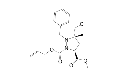 trans-rel-(3S,5S)-2-(Alloxycarbonyl)-1-benzyl-5-(chloromethyl)-5-methyl-3-pyrazolidinecarboxylic acid methyl ester