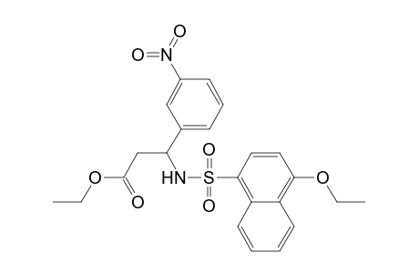 3-[(4-ethoxy-1-naphthalenyl)sulfonylamino]-3-(3-nitrophenyl)propanoic acid ethyl ester