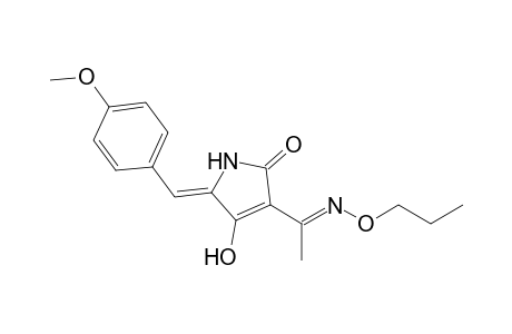 (Z)-4-hydroxy-5-(4-methoxybenzylidene)-3-((E)-1-(propoxyimino)ethyl)-pyrroline-2-one