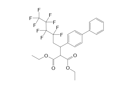 Diethyl 2-(1-([1,1'-biphenyl]-4-yl)-3,3,4,4,5,5,6,6,6-nonafluorohexyl)malonate