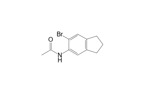 N-(6-bromanyl-2,3-dihydro-1H-inden-5-yl)ethanamide
