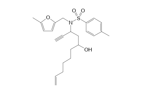N-(1-Ethynyl-3-hydroxynon-8-en-1-yl)-4-methyl-N-[(5-methylfuran-2-yl)methyl]benzenesulfonamide