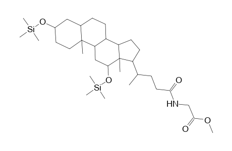 Glycine, N-[(3.alpha.,5.beta.,12.alpha.)-24-oxo-3,12-bis[(trimethylsilyl)oxy]cholan-24-yl]-, methyl ester