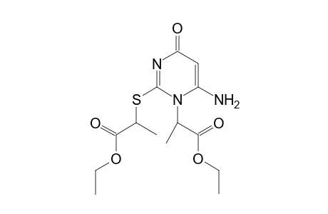 Ethyl 2-[6-amino-2-(2-ethoxy-1-methyl-2-oxo-ethyl)sulfanyl-4-oxo-pyrimidin-1-yl]propanoate
