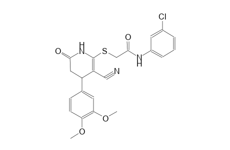 acetamide, N-(3-chlorophenyl)-2-[[3-cyano-4-(3,4-dimethoxyphenyl)-1,4,5,6-tetrahydro-6-oxo-2-pyridinyl]thio]-