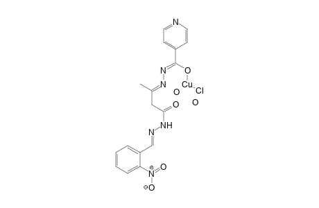 (Z)-(chlorocuprio N-[(2E)-1-{N'-[(E)-(2-nitrophenyl)methylidene]hydrazinecarbonyl}propan-2-ylidene]pyridine-4-carbohydrazonate) dihydrate