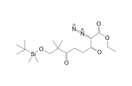 Ethyl 8-(tert-butyldimethylsilyloxy)-2-hydrazono-7,7-dimethyl-3,6-dioxooctanoate