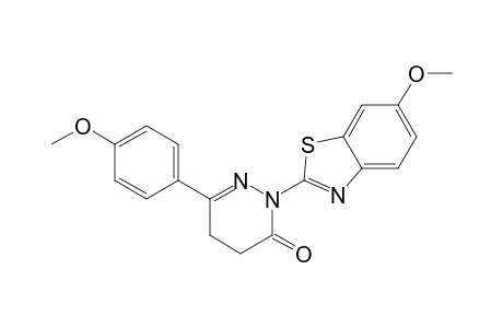 3(2H)-Pyridazinone, 4,5-dihydro-2-(6-methoxy-2-benzothiazolyl)-6-(4-methoxyphenyl)-