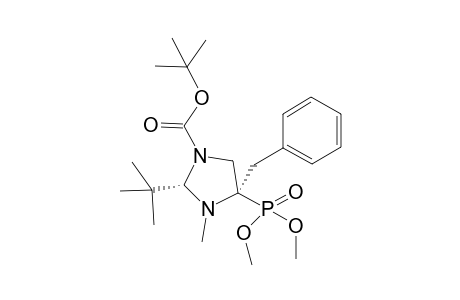 t-Butyl (2R,4R)-2-t-butyl-4-benzyl-4-dimethoxyphosphoryl-3-methyl-1,3-imidazolidine-1-carboxylate