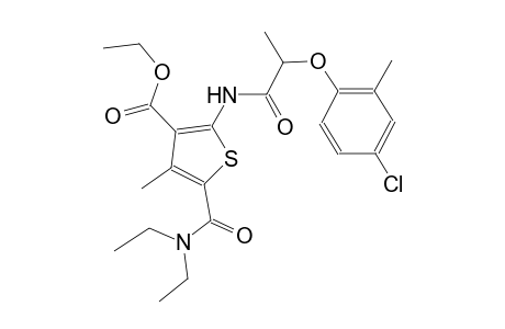 ethyl 2-{[2-(4-chloro-2-methylphenoxy)propanoyl]amino}-5-[(diethylamino)carbonyl]-4-methyl-3-thiophenecarboxylate