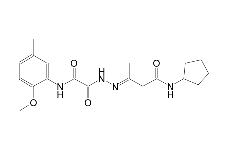 acetic acid, [(2-methoxy-5-methylphenyl)amino]oxo-, 2-[(E)-3-(cyclopentylamino)-1-methyl-3-oxopropylidene]hydrazide