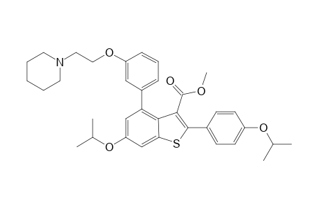 Methyl 6-isopropoxy-2-(4-isopropoxyphenyl)-4-[3-(2-piperidinoethoxy)phenyl]benzo[b]thiophene-3-carboxylater