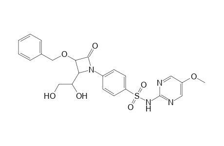 4-[3'-(Benzyloxy)-2-(1"',2"'-dihydroxyethyl)-4-oxoazetidin-1-yl]-N-(5"-methoxypyrimidin-2''-yl)-benzenesulfonamide