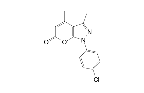 1-(p-chlorophenyl)-3,4-dimethylpyrano[2,3-c]pyrazol-6(1H)-one