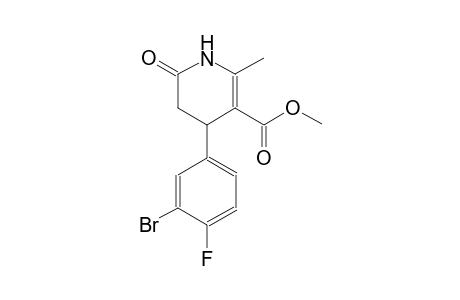 methyl 4-(3-bromo-4-fluorophenyl)-2-methyl-6-oxo-1,4,5,6-tetrahydro-3-pyridinecarboxylate