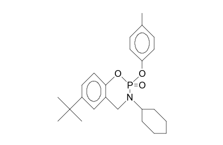 6-tert-Butyl-3-cyclohexyl-2-(4-methyl-phenoxy)-3,4-dihydro-2H-1,3,2-benzoxazaphosphorine 2-oxide