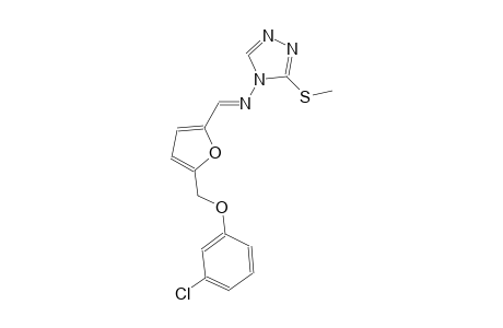 N-((E)-{5-[(3-chlorophenoxy)methyl]-2-furyl}methylidene)-3-(methylsulfanyl)-4H-1,2,4-triazol-4-amine
