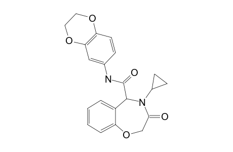 4-Cyclopropyl-N-(2,3-dihydrobenzo[B][1,4]dioxin-6-yl)-3-oxo-2,3,4,5-tetrahydrobenzo[F][1,4]oxazepine-5-carboxamide