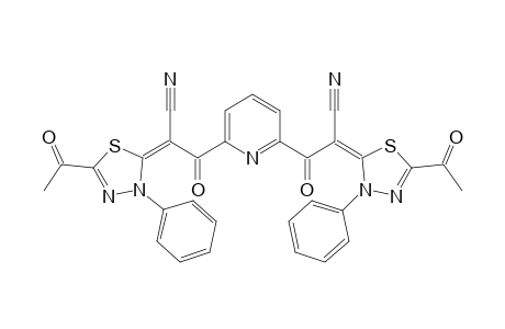 2,6-Bis-[(2E)-2-(5-acetyl-3-phenyl-1,3,4-thiadiazol-2(3H)-ylidene)-3-oxo-3-propanenitrile-2-yl]pyridine