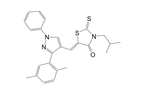 (5Z)-5-{[3-(2,5-dimethylphenyl)-1-phenyl-1H-pyrazol-4-yl]methylene}-3-isobutyl-2-thioxo-1,3-thiazolidin-4-one
