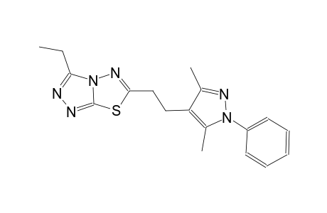 [1,2,4]triazolo[3,4-b][1,3,4]thiadiazole, 6-[2-(3,5-dimethyl-1-phenyl-1H-pyrazol-4-yl)ethyl]-3-ethyl-
