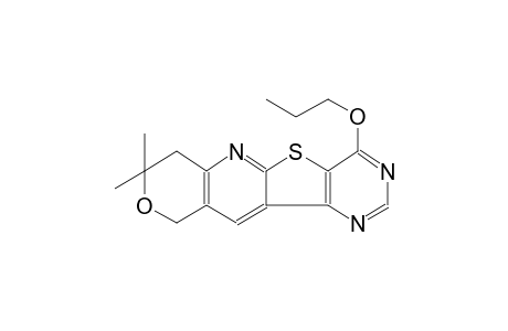 8H-pyrano[3'',4'':5',6']pyrido[3',2':4,5]thieno[3,2-d]pyrimidine, 7,10-dihydro-8,8-dimethyl-4-propoxy-