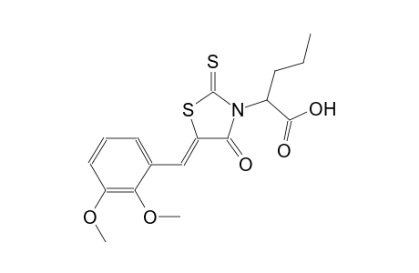 2-[(5Z)-5-(2,3-dimethoxybenzylidene)-4-oxo-2-thioxo-1,3-thiazolidin-3-yl]pentanoic acid