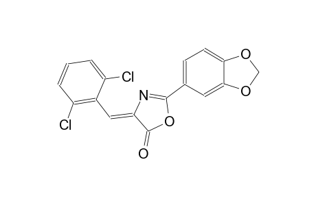 5(4H)-oxazolone, 2-(1,3-benzodioxol-5-yl)-4-[(2,6-dichlorophenyl)methylene]-, (4Z)-