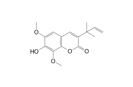 7-Hydroxy-6,8-dimethoxy-3-(2-methylbut-3-en-2-yl)-2H-chromen-2-one