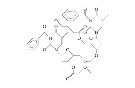 N3-Benzoyl-5'-O-levulinoyl-3'-O-(N3-benzoyl-3'-O-methoxyacetyl-5'-O-thymidinyl-methyl)-thymidine