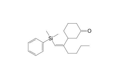 Cyclohexanone, 3-[1-[(dimethylphenylsilyl)methylene]pentyl]-, (Z)-