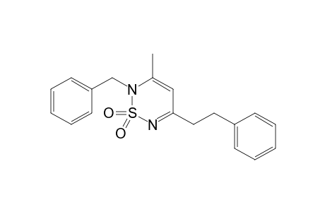 2-benzyl-3-methyl-5-phenethyl-1,2,6-thiadiazine 1,1-dioxide