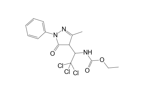 3-Methyl-1-phenyl-4-[1-(N-ethoxycarbonylamino)-2-trichloroethyl]-2-pyrazoline-5-one