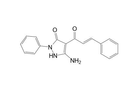 (E)-5-Amino-1,2-dihydro-2-phenyl-4-(3-phenylprop-2-enoyl)-3H-pyrazol-3-one