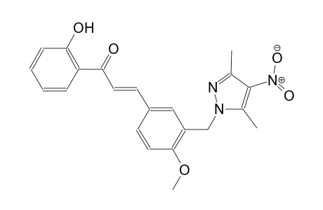 (2E)-3-{3-[(3,5-dimethyl-4-nitro-1H-pyrazol-1-yl)methyl]-4-methoxyphenyl}-1-(2-hydroxyphenyl)-2-propen-1-one