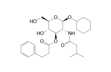 .beta.-D-Glucopyranoside, cyclohexyl 2-deoxy-2-[(3-methyl-1-oxobutyl)amino]-, 3-benzenepropanoate